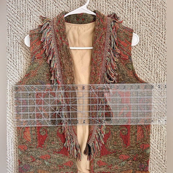 Vintage Tapestry Fringe Vest - Picture 4 of 4